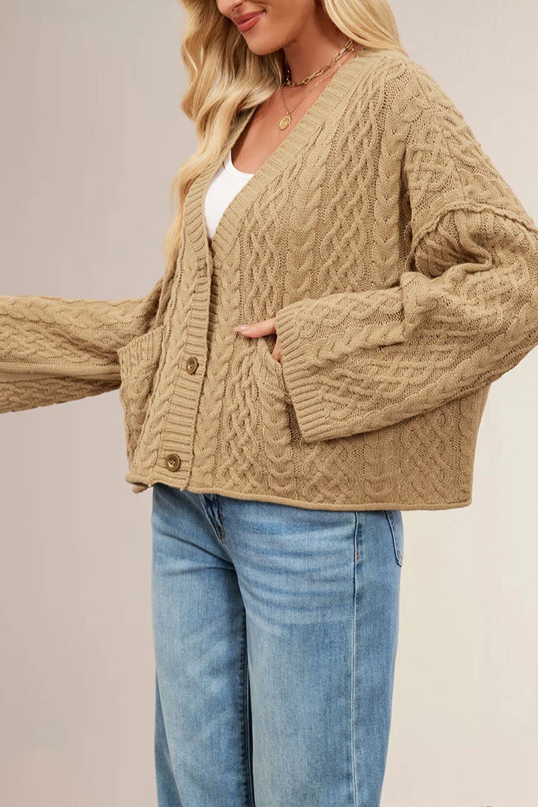 Cable Knit Oversized Cardigan - Image 2