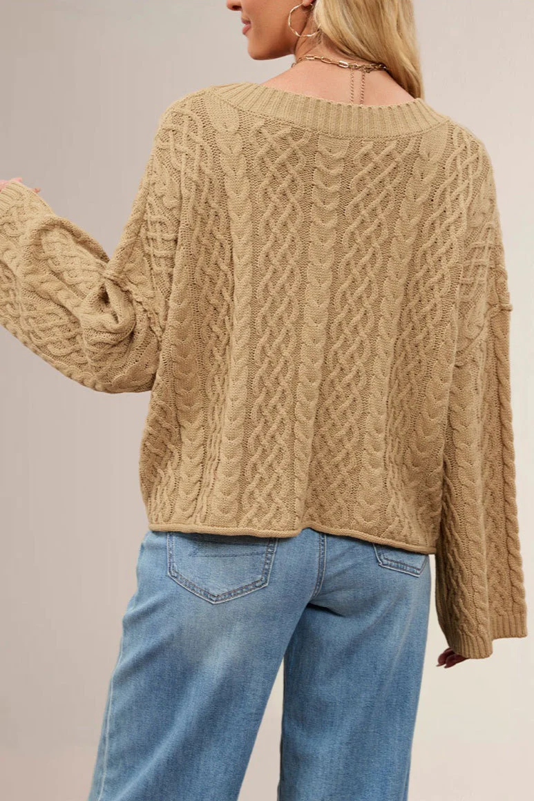 Cable Knit Oversized Cardigan - Image 3