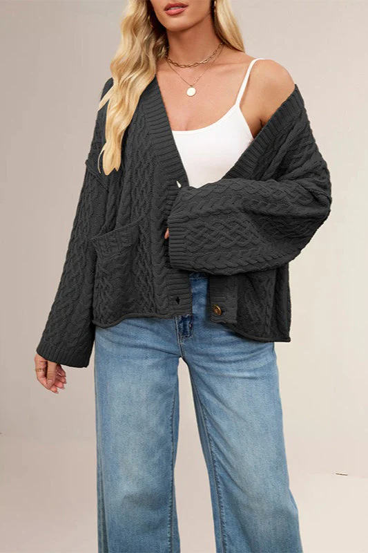 Cable Knit Oversized Cardigan - Image 4