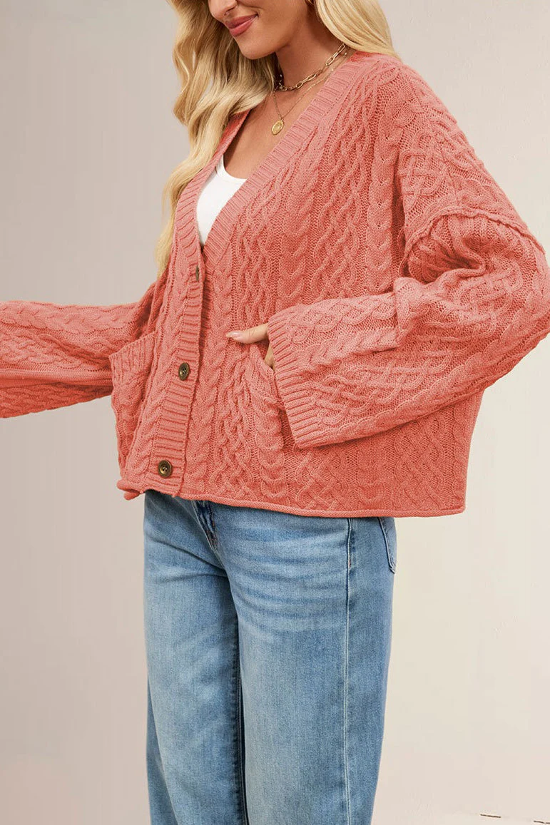 Cable Knit Oversized Cardigan - Image 7