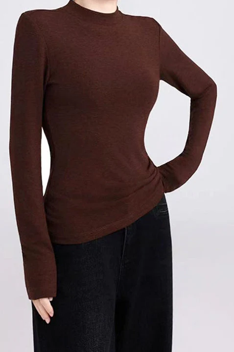 Cashmere Solid Slim Fit Knit Top - Image 7