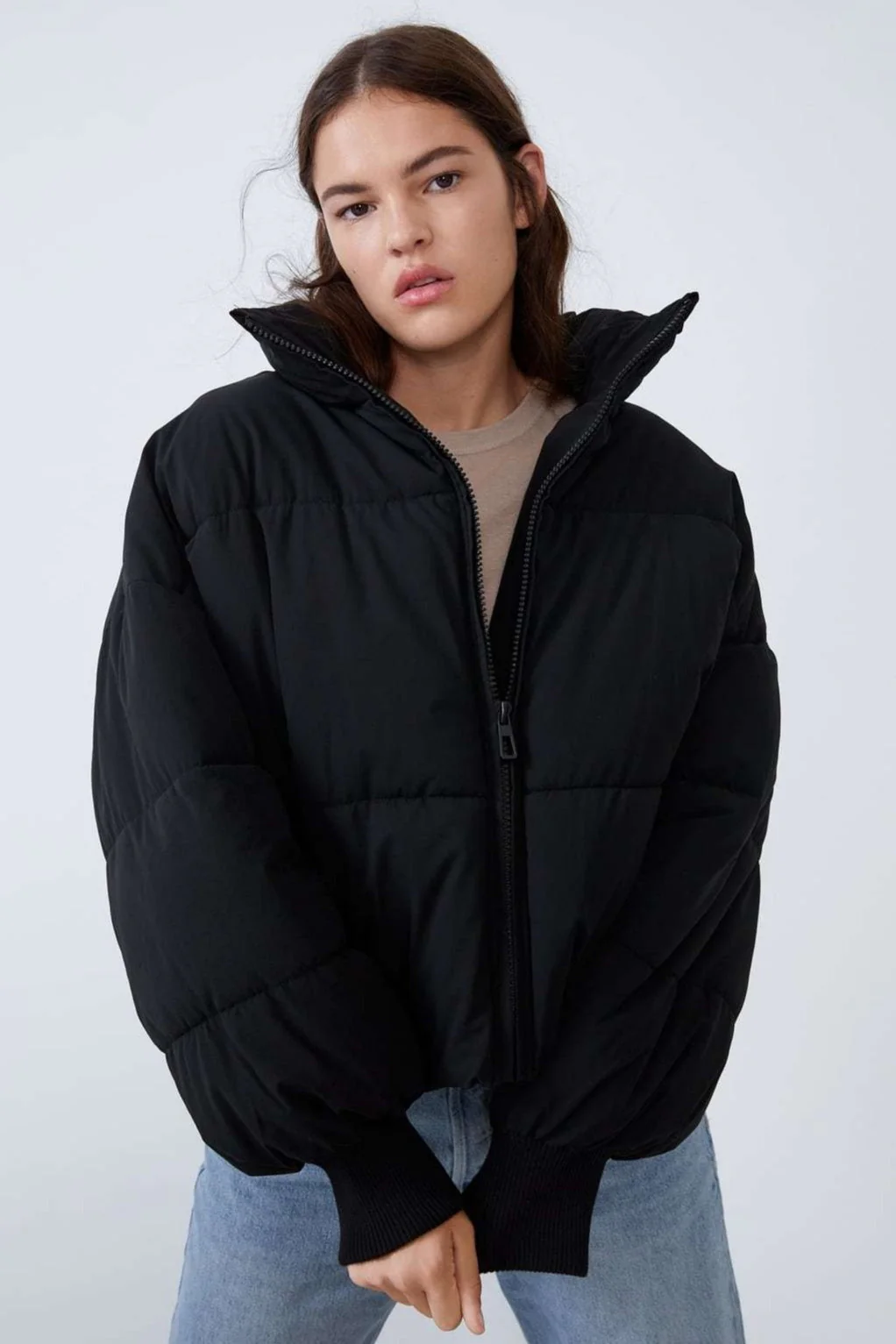 Casual Cropped Puffer Jacket - Image 2