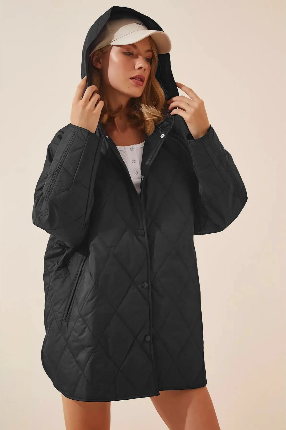 Casual Long Hooded Puffer Jacket - Image 2