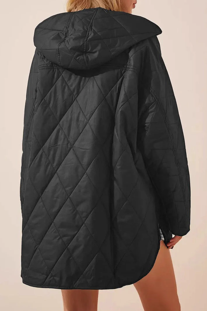 Casual Long Hooded Puffer Jacket - Image 3