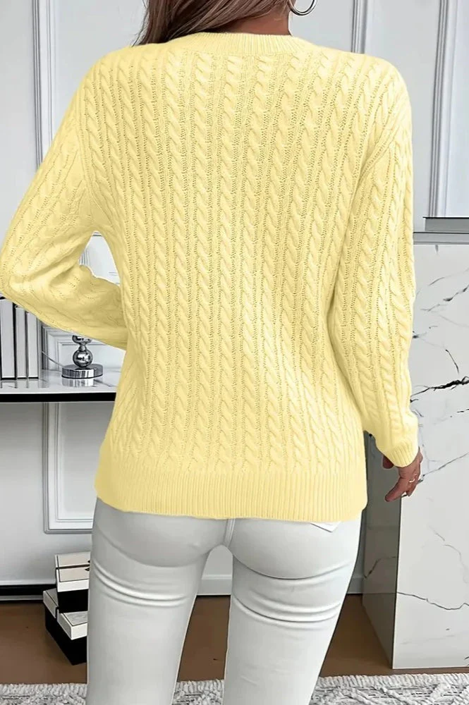 Casual Round Neck Knit Sweater - Image 12