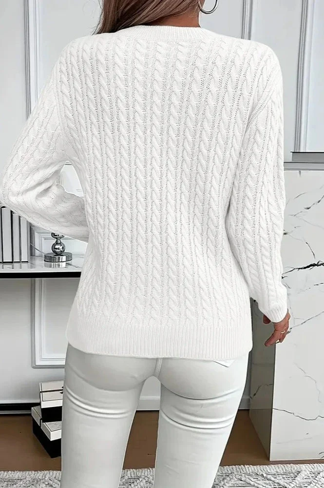 Casual Round Neck Knit Sweater - Image 14