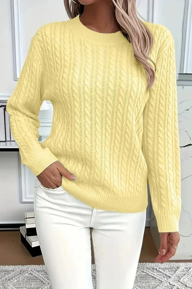 Casual Round Neck Knit Sweater - Image 2