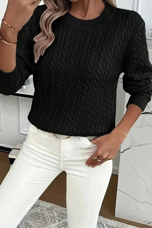 Casual Round Neck Knit Sweater - Image 9