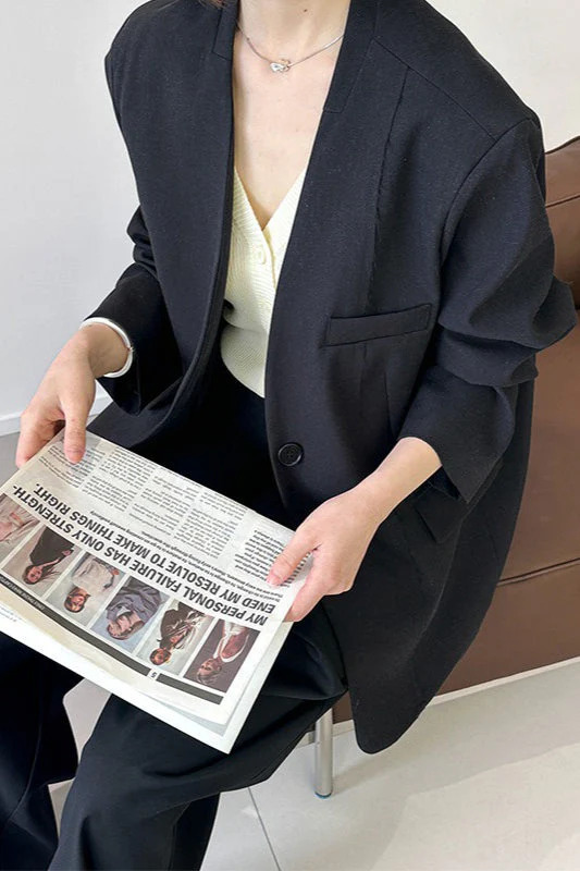 Casual V-Neck Blazer - Image 11