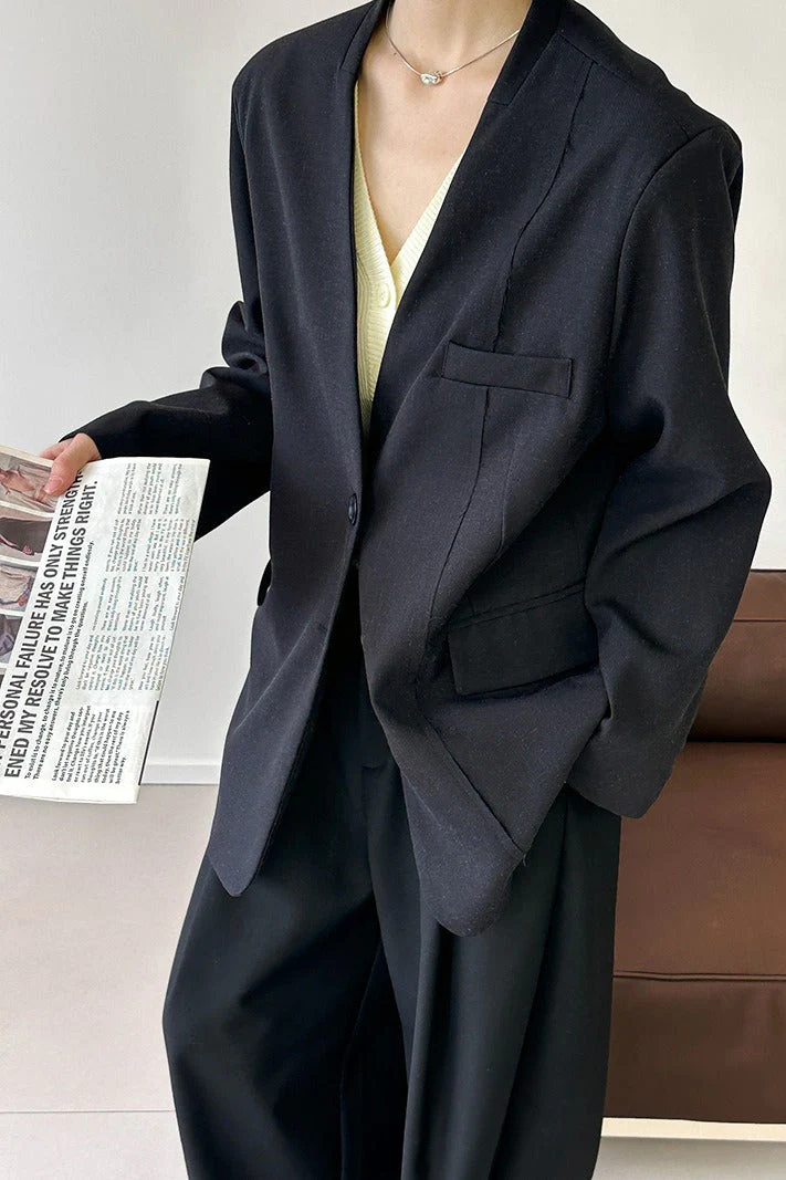 Casual V-Neck Blazer - Image 12