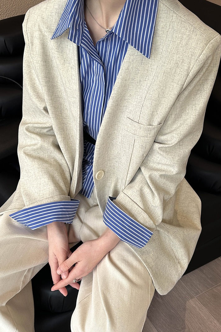 Casual V-Neck Blazer - Image 3