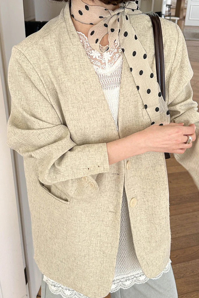 Casual V-Neck Blazer - Image 7