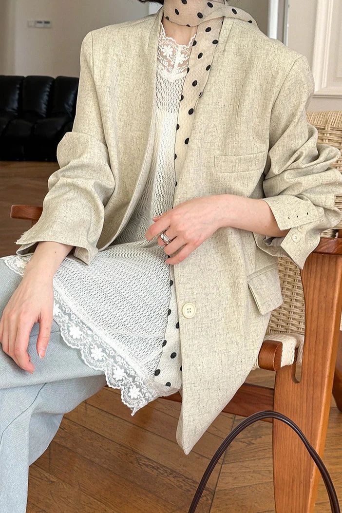Casual V-Neck Blazer - Image 9