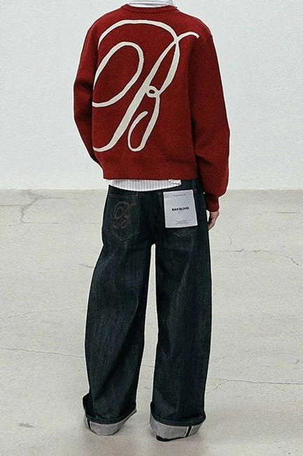 Casual Vintage Crew Neck Sweater - Image 13