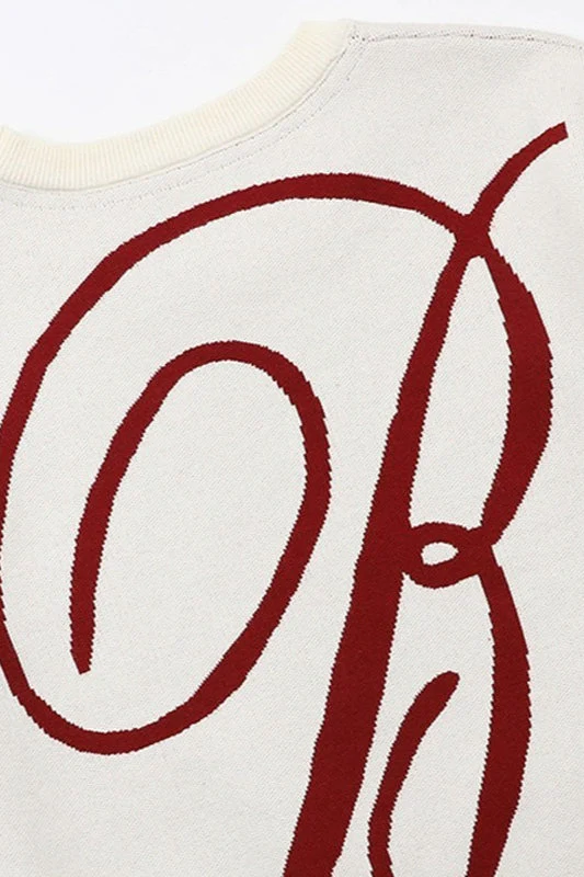 Casual Vintage Crew Neck Sweater - Image 22