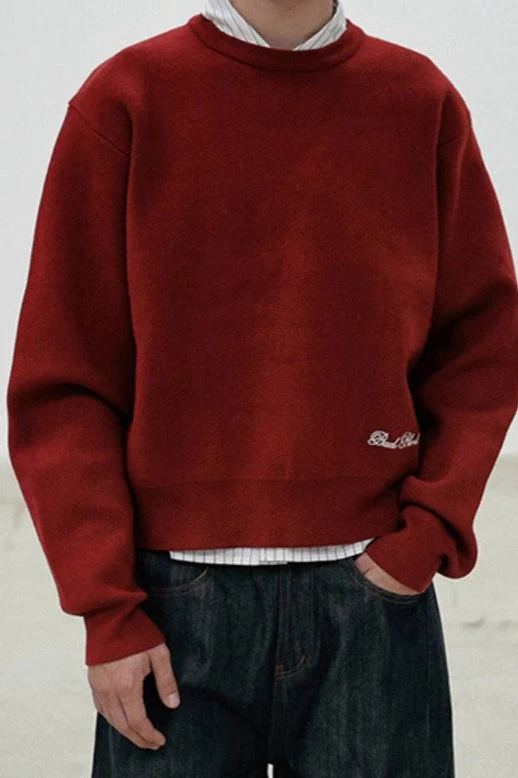 Casual Vintage Crew Neck Sweater - Image 25
