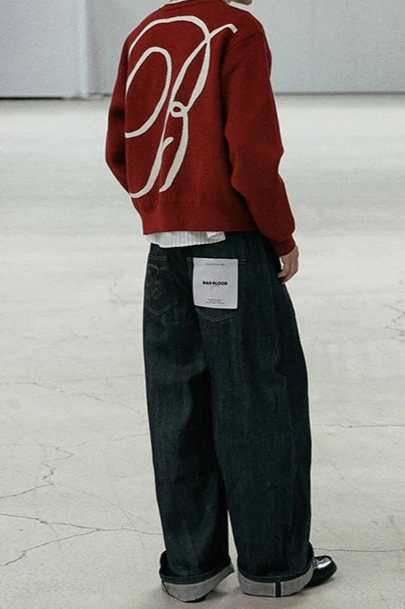 Casual Vintage Crew Neck Sweater - Image 7