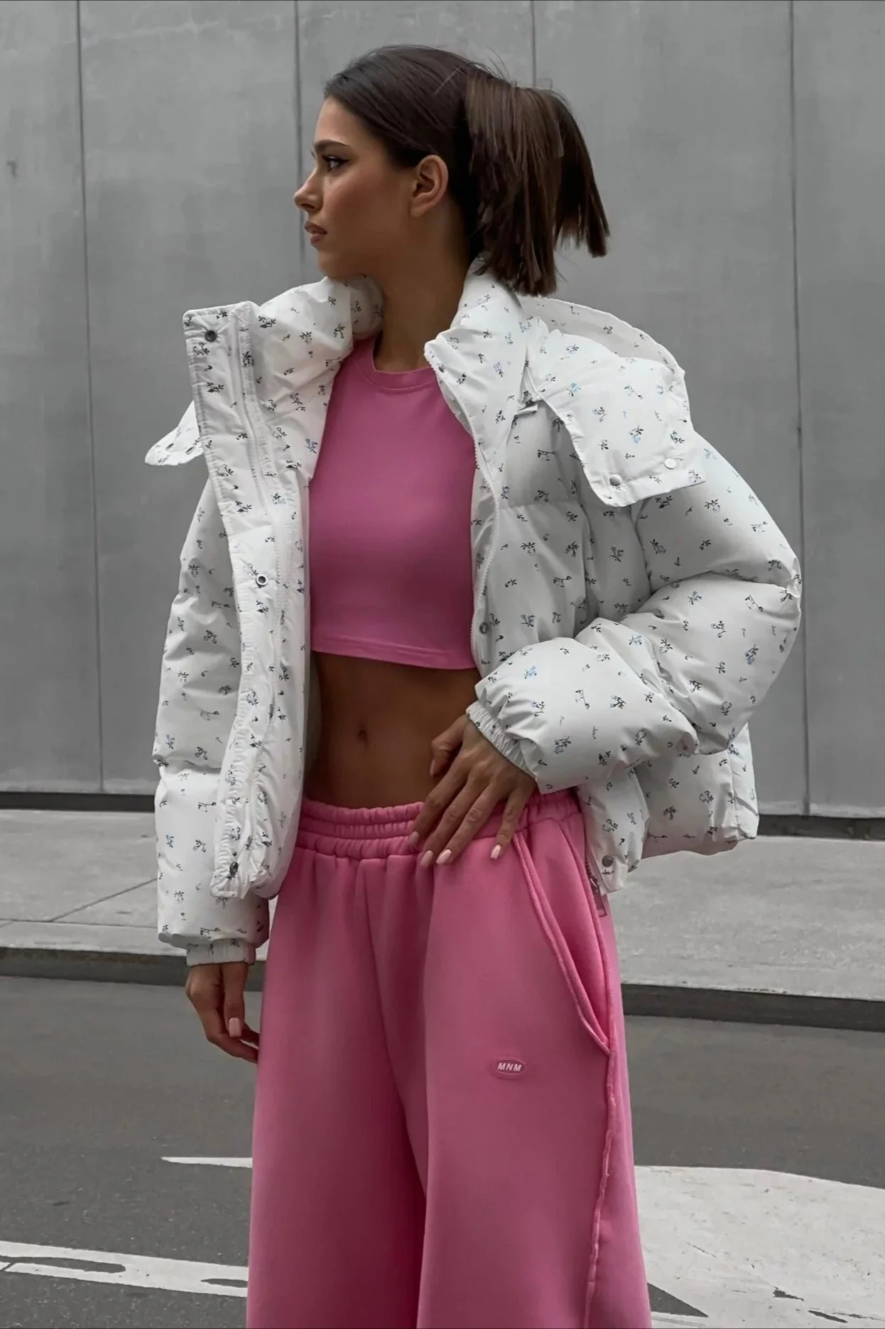 Chic Printed Puffy Puffer Jacket - Image 10
