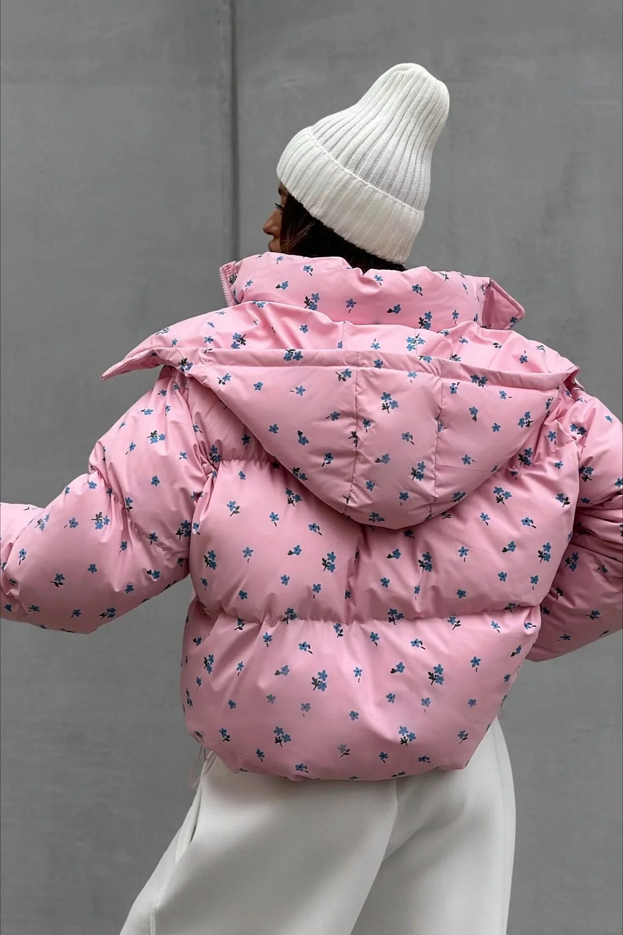 Chic Printed Puffy Puffer Jacket - Image 5