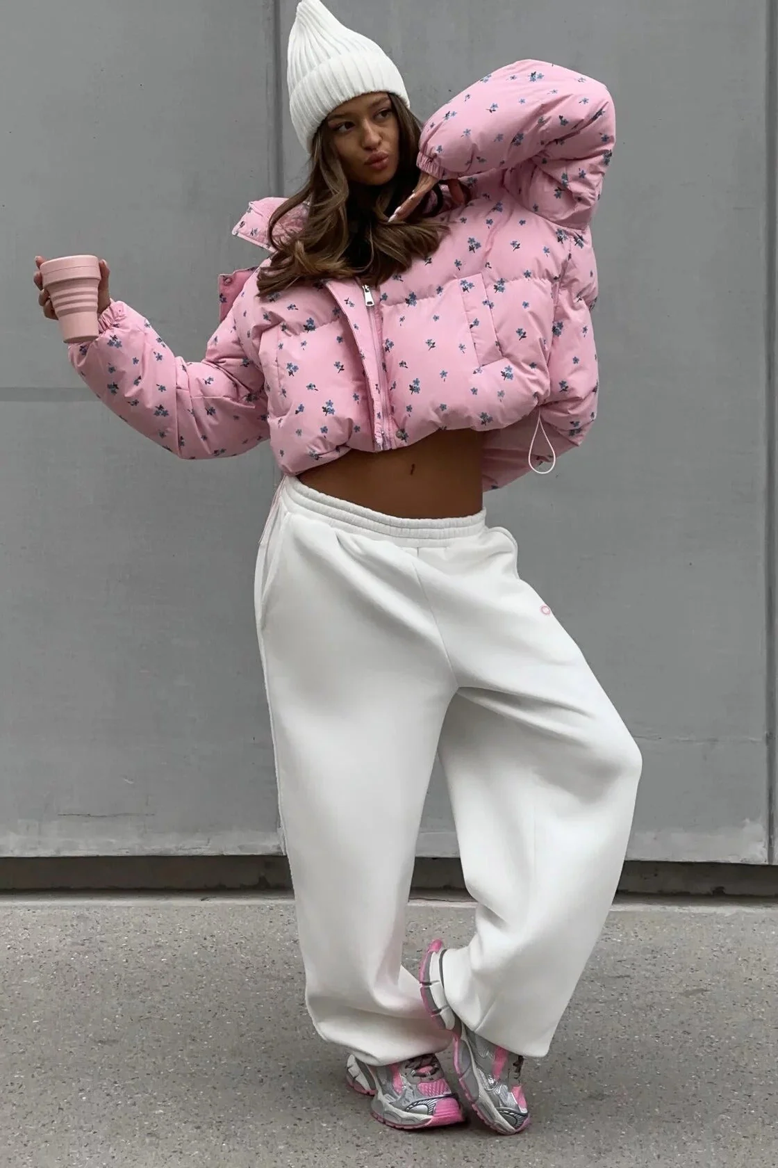 Chic Printed Puffy Puffer Jacket - Image 6