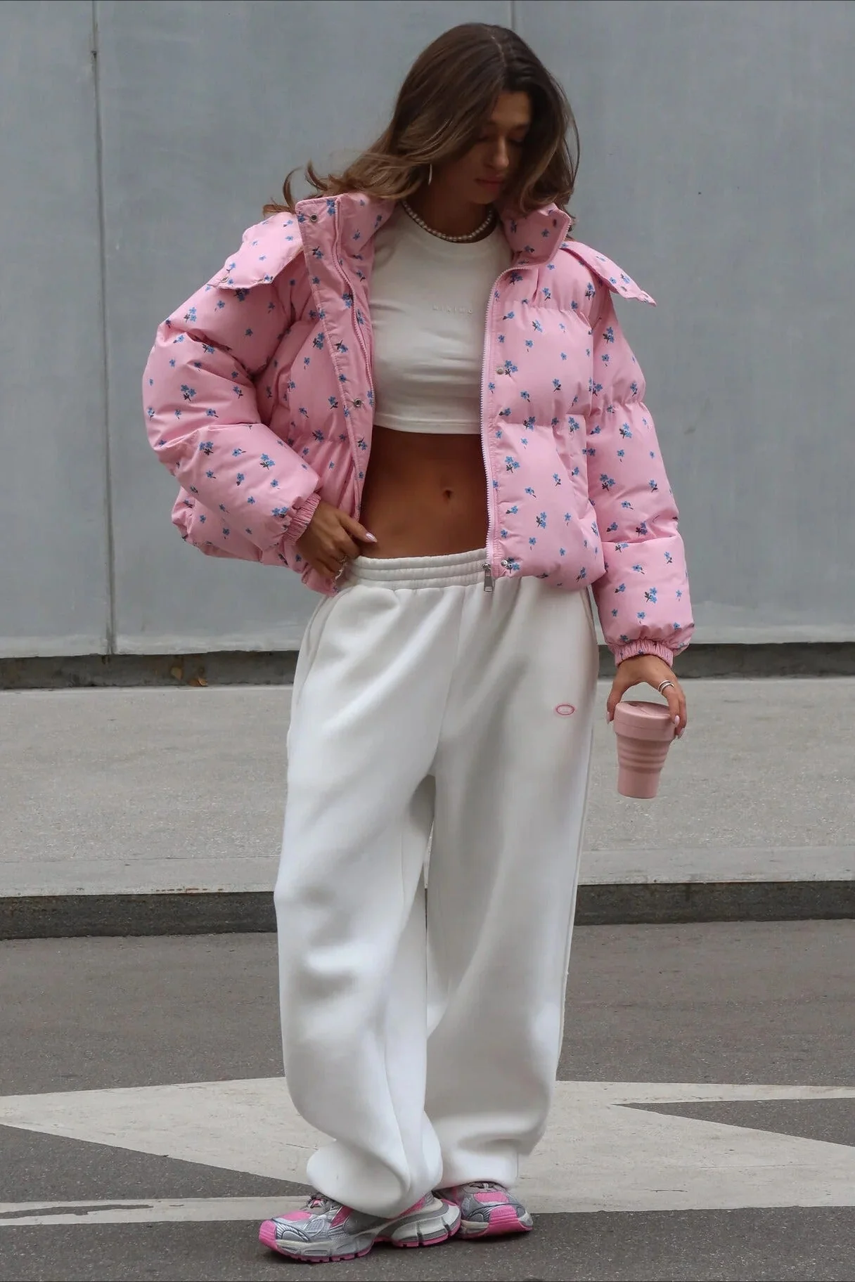 Chic Printed Puffy Puffer Jacket - Image 7