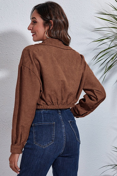 Cinched Waist Corduroy Jacket - Image 10