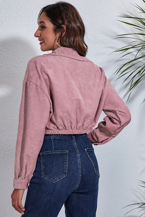 Cinched Waist Corduroy Jacket - Image 3