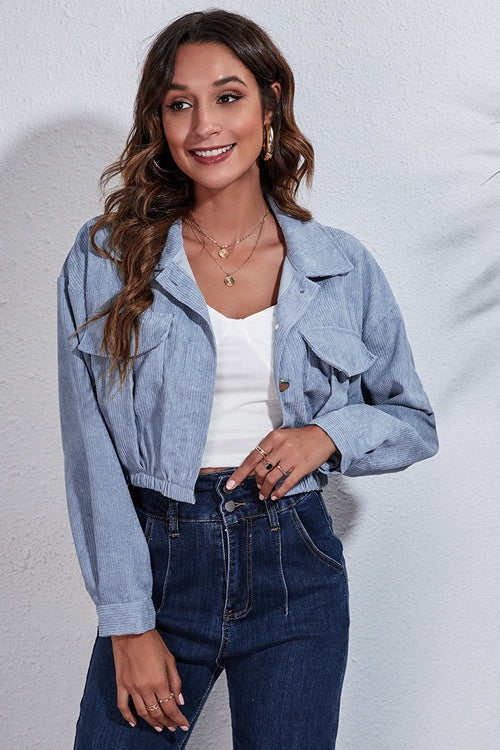 Cinched Waist Corduroy Jacket - Image 7
