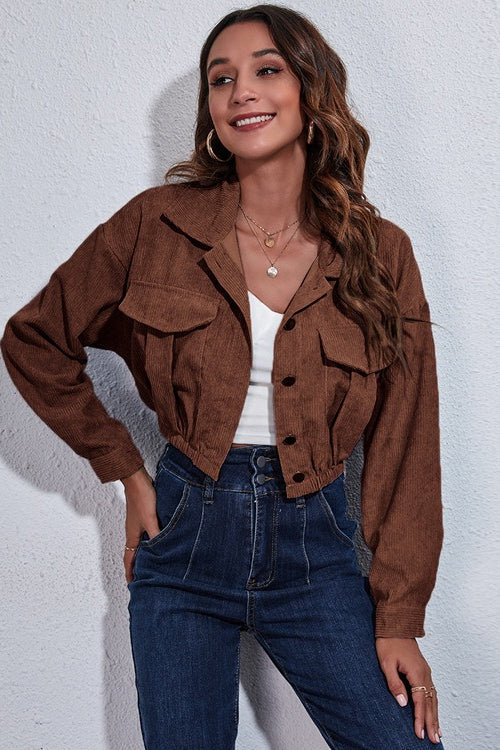 Cinched Waist Corduroy Jacket - Image 9