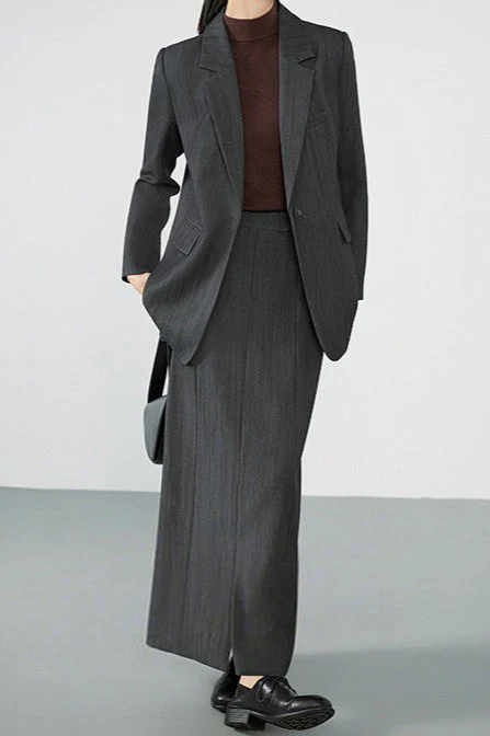 Classic Peak Lapel Blazer - Image 4