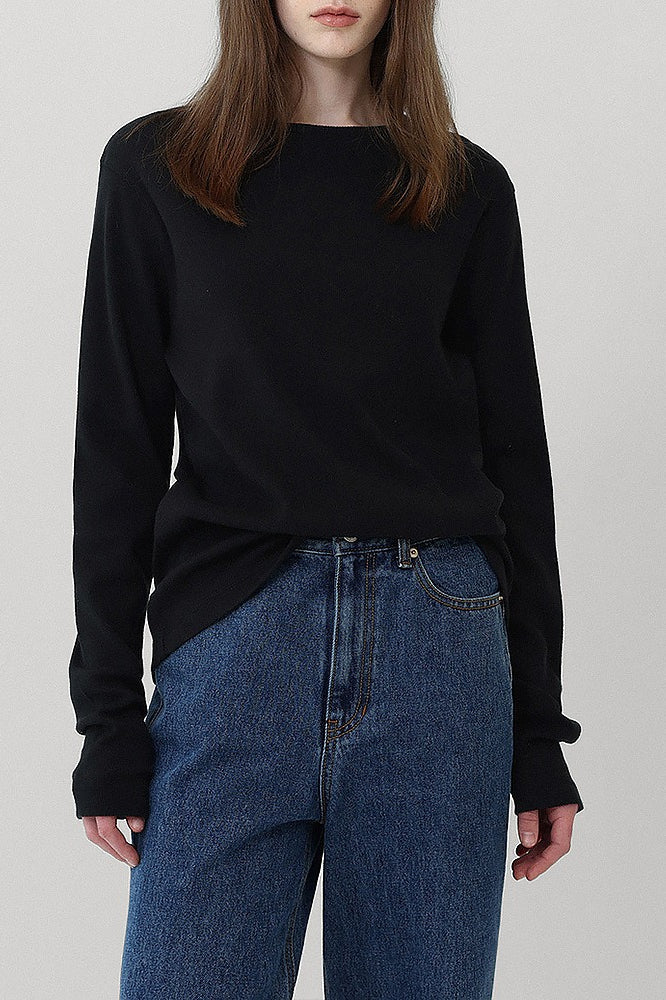 Classic Round Neck Knit Top - Image 14