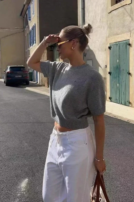 Short Sleeve Knit Top - Image 2