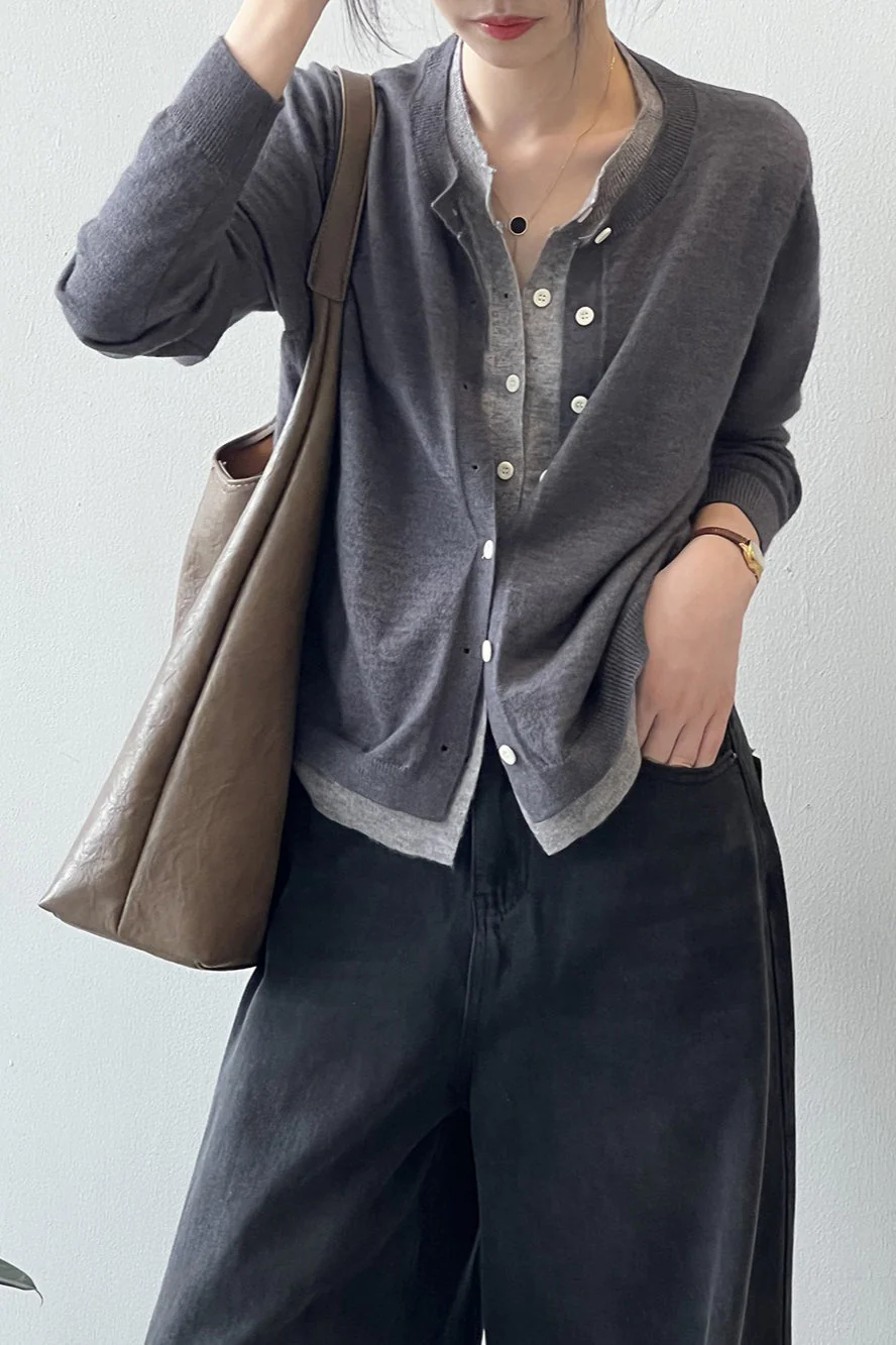 Color Block Layered Cardigan - Image 6