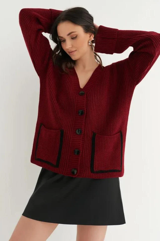 Color Block Pocket Cardigan - Image 11