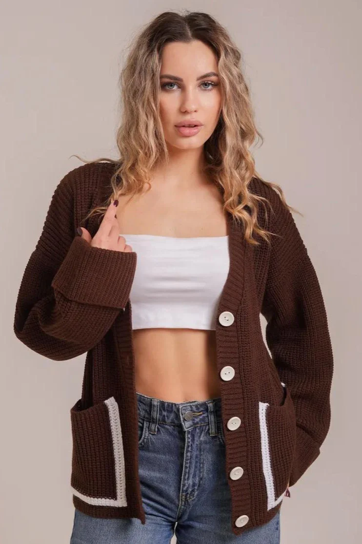 Color Block Pocket Cardigan - Image 3
