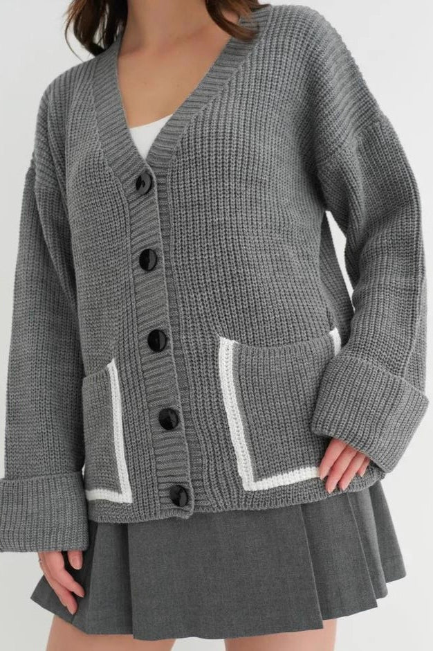 Color Block Pocket Cardigan - Image 5