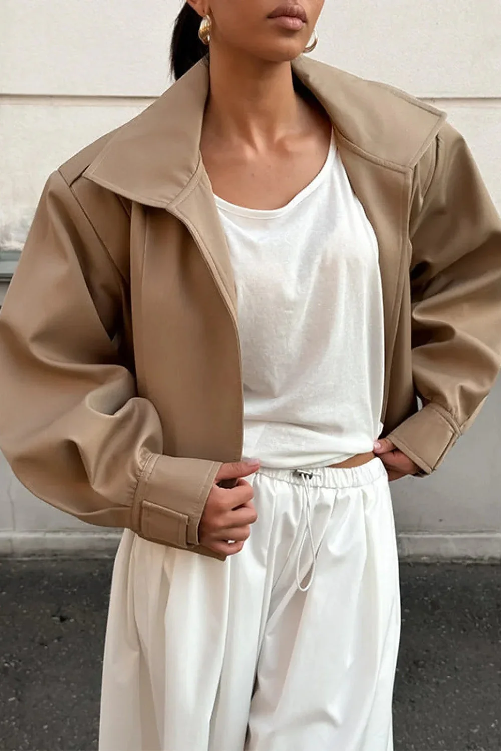 Comfort Fit Lapel Oversized Jacket - Image 3
