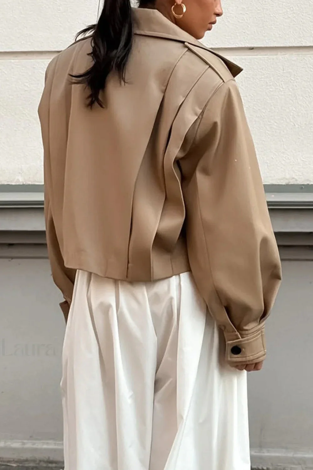 Comfort Fit Lapel Oversized Jacket - Image 4
