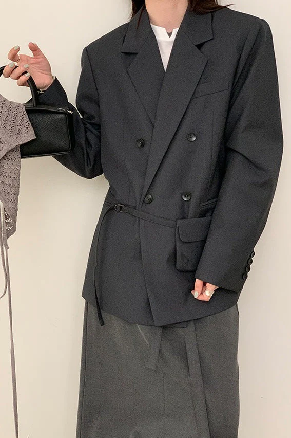 Commuter Style Belted Blazer - Image 13