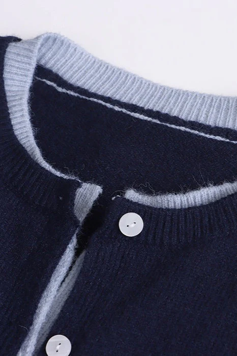 Contrast Panel Layering Cardigan - Image 22