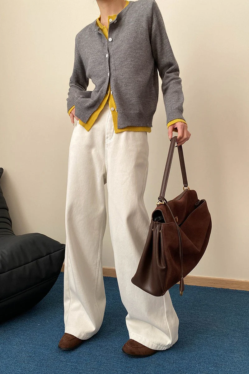 Contrast Panel Layering Cardigan - Image 5