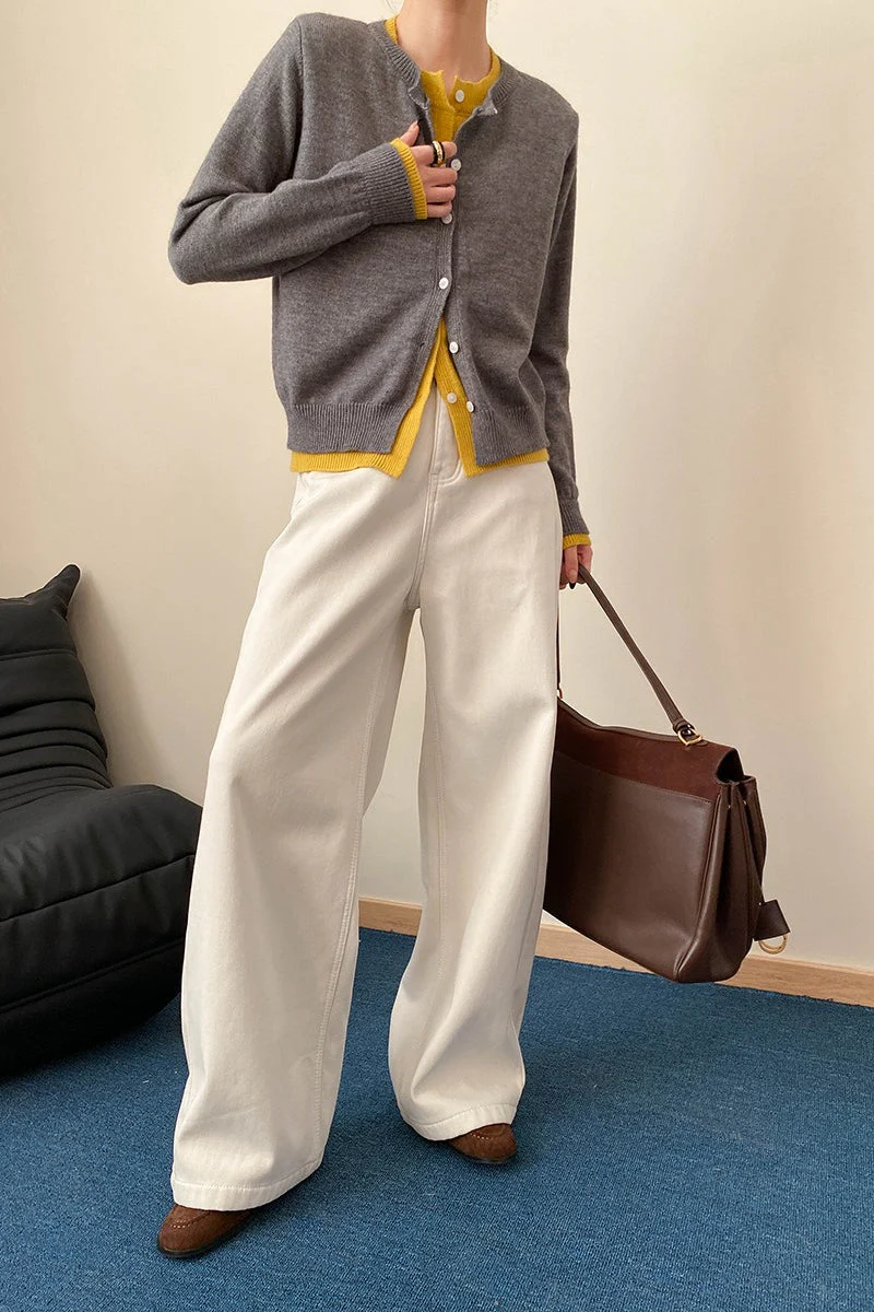 Contrast Panel Layering Cardigan - Image 6