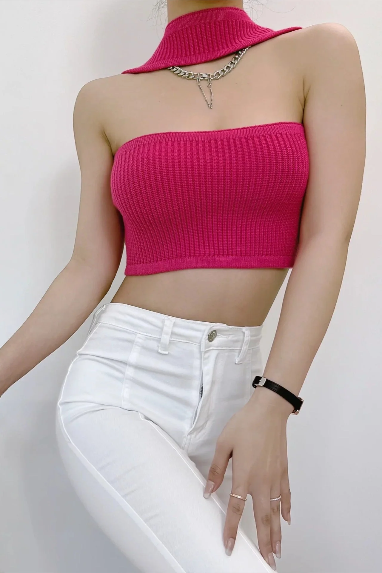 Convertible Halter Knit Top - Image 5