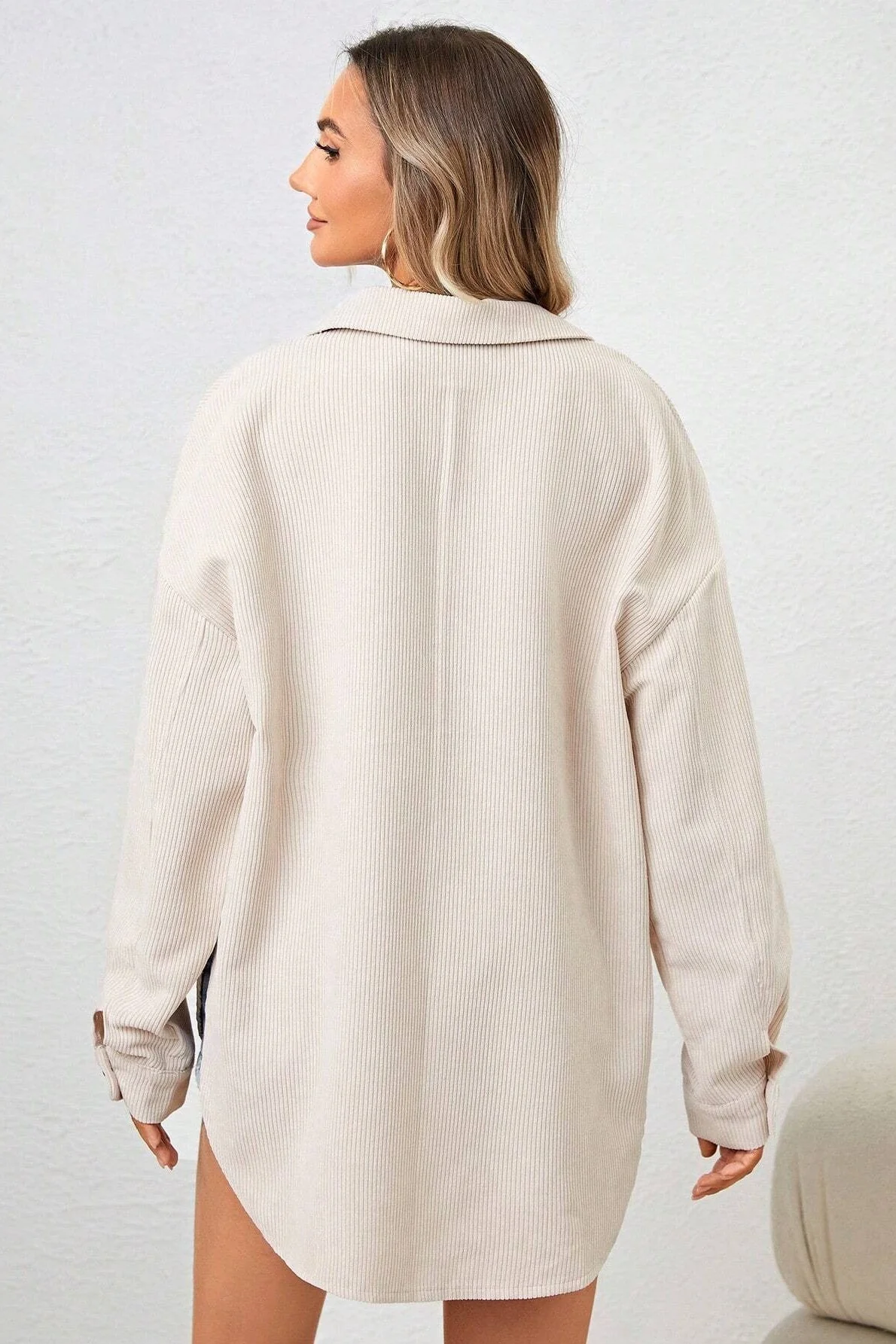 Corduroy Oversized Casual Jacket - Image 4