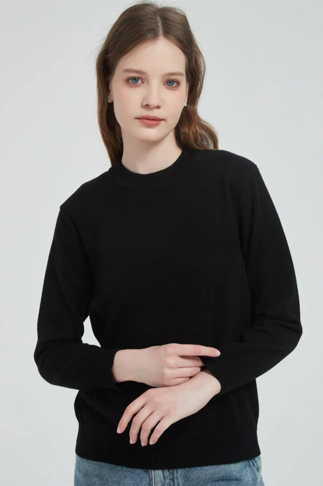 Cotton Solid Color Essential Knit Top - Image 4