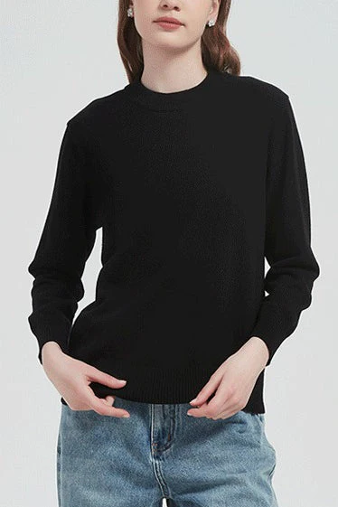 Cotton Solid Color Essential Knit Top - Image 5