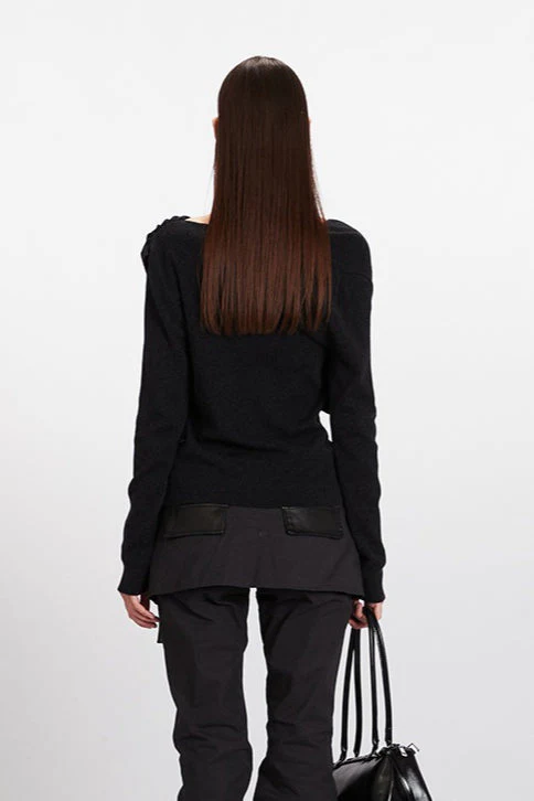 Cowl Neck Chic Fitted Knit Top - Image 10