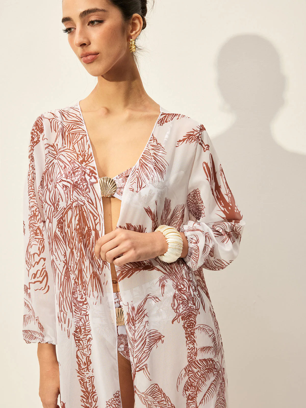 Floral Print Cover-Up Skirt - Image 4