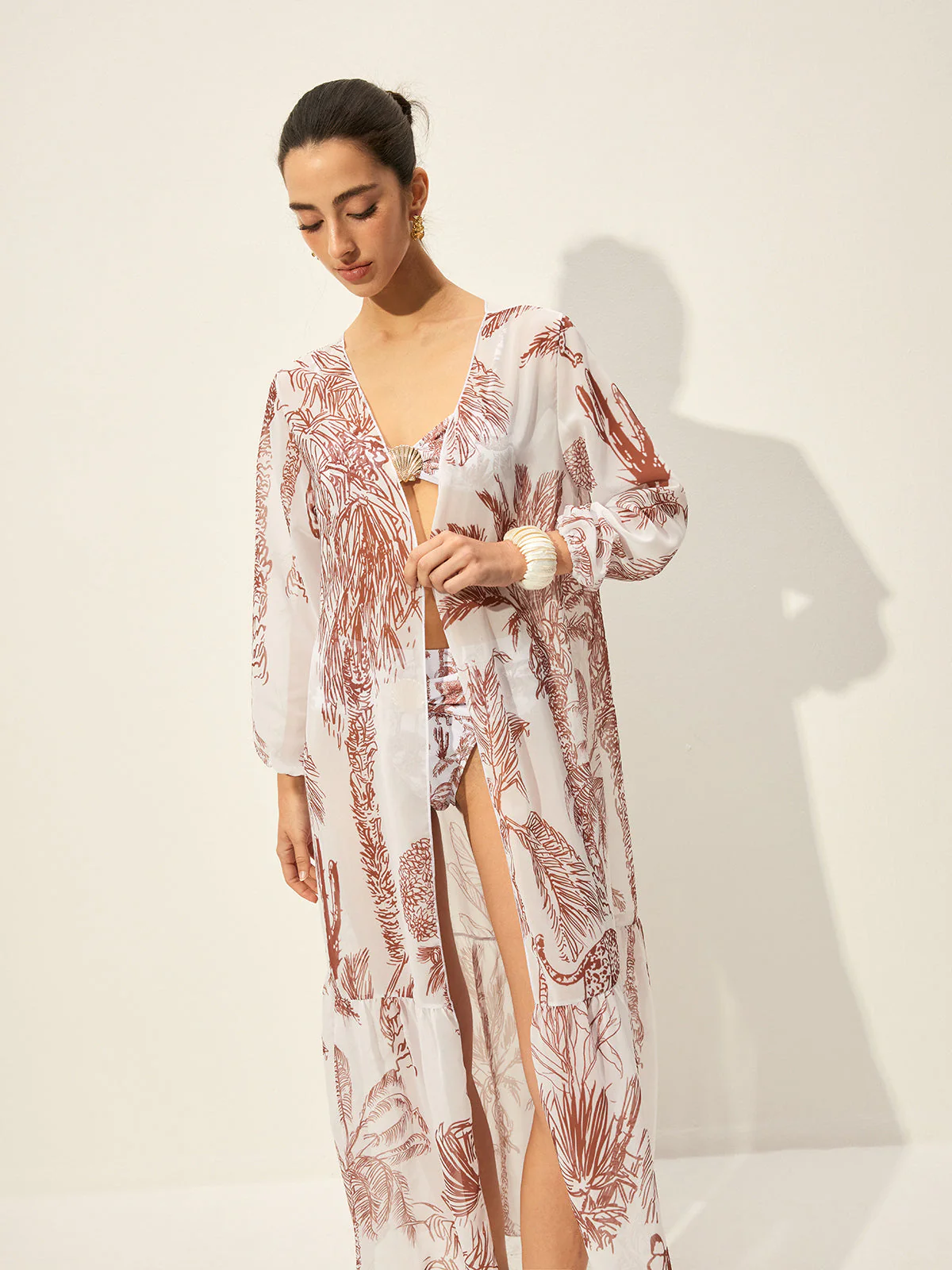 Floral Print Cover-Up Skirt - Image 5