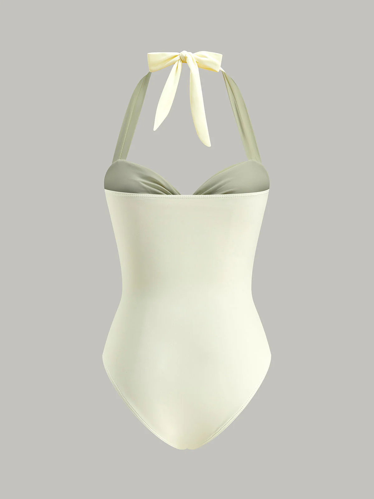 Bow Tie Halter One-Piece Swimsuit - Image 9